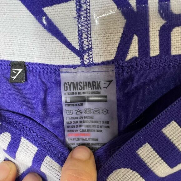 Gymshark Purple Workout Exercise Yoga Pants Leggings Size Medium - Picture 3 of 7